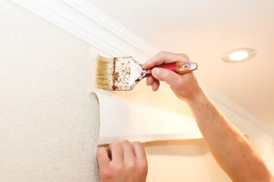 Pose de papier peint à Rônai — revêtements muraux et toiles de verre